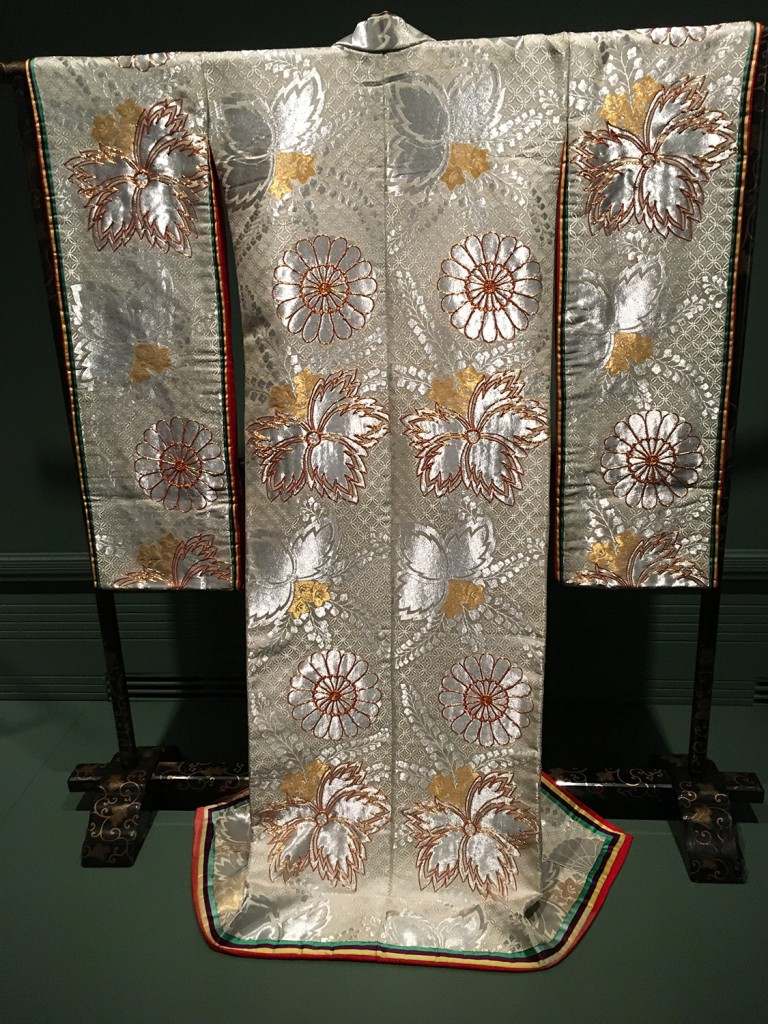 Silk kimono, part of the Seattle Asian Art Museum exhibit, "Gold: Japanese Art From the Collection: